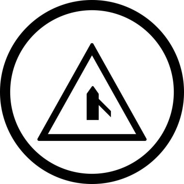 Sağ Yol İşareti Simgesinden Çizim Minor Cross Road