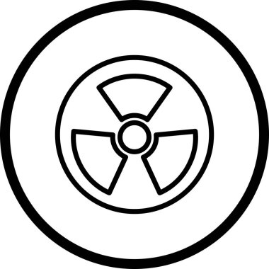 İllüstrasyon Radyo Aktif Yol İşareti Simgesi
