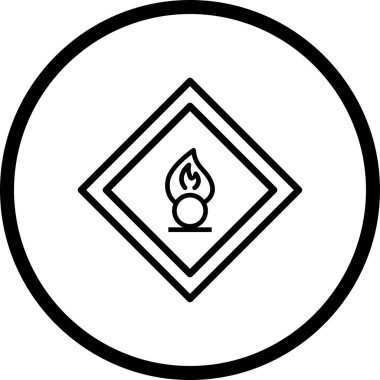 İllüstrasyon Oksitleyici ajan Yol İşareti Simgesi