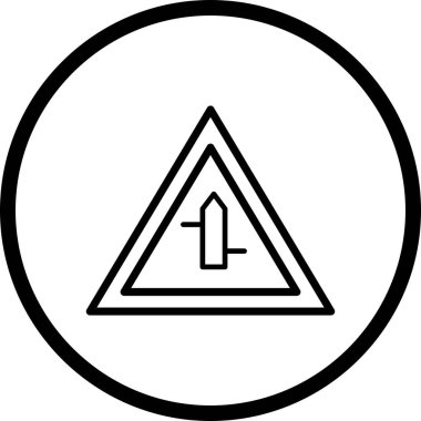 İllüstrasyon Soldan sağa Yol İşareti Ico küçük çapraz yollar