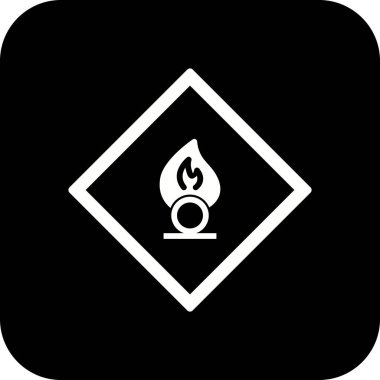 İllüstrasyon Oksitleyici ajan Yol İşareti Simgesi