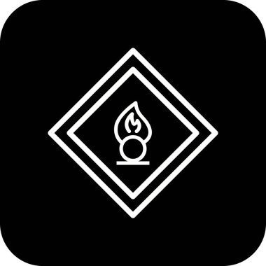 İllüstrasyon Oksitleyici ajan Yol İşareti Simgesi