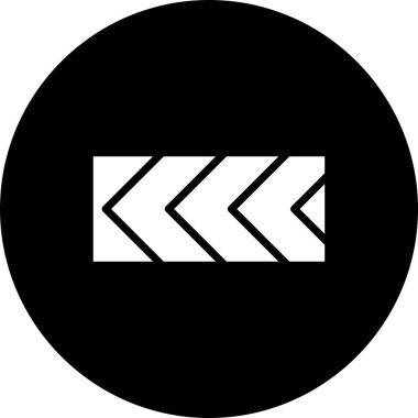 İllüstrasyon Sol Yol İşaretI Simgesine giden rotanın keskin sapması