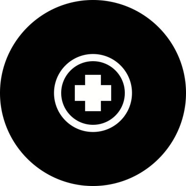 İllüstrasyon Hospiatal Yol İşaret Ikonu