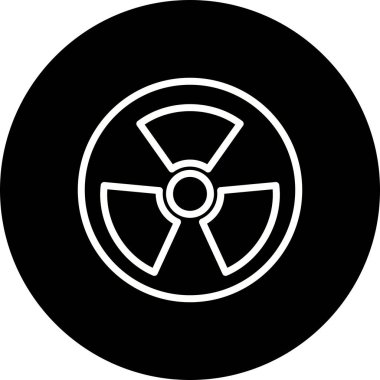 İllüstrasyon Radyo Aktif Yol İşareti Simgesi