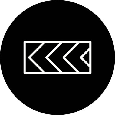 İllüstrasyon Sol Yol İşaretI Simgesine giden rotanın keskin sapması