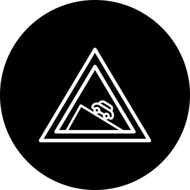 İllüstrasyon Tehlikeli iniş Simgesi