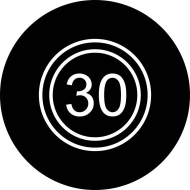 İllüstrasyon Hız sınırı 30 Simge