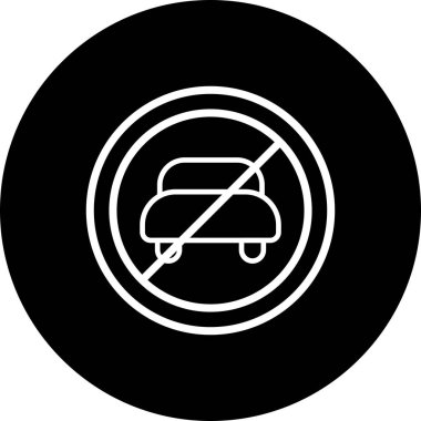 İllüstrasyon Motorlu araç simgesi için giriş yok