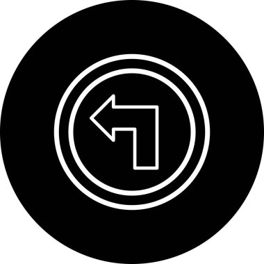 İllüstrasyon Sola Dön Simgesi