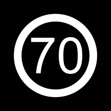 İllüstrasyon Hız sınırı 70 Simge