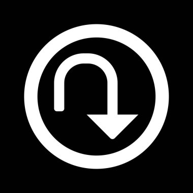 İllüstrasyon U dönüşü Simgesi