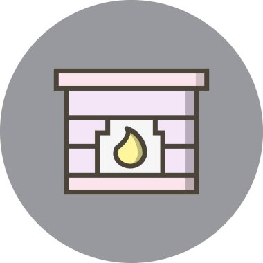 İllüstrasyon Yangın Yeri Simgesi