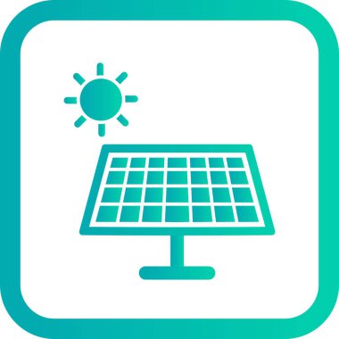 İllüstrasyon Güneş Enerjisi Simgesi