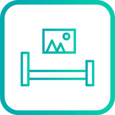 İllüstrasyon Yatak Odası Simgesi