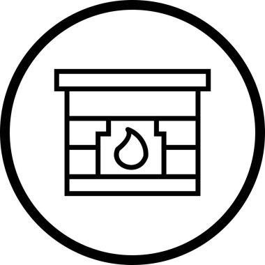 İllüstrasyon Yangın Yeri Simgesi