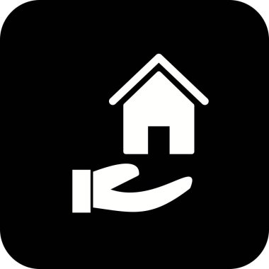 El Simgesi Üzerinde İllüstrasyon Evi