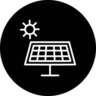 İllüstrasyon Güneş Enerjisi Simgesi