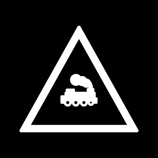 일러스트 레벨 횡단 열차 도로 표지판 아이콘 — 스톡 사진
