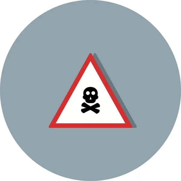 Ilustracja Poison Gas Road znak ikona — Zdjęcie stockowe