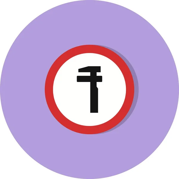 Illustration Break Down Service Road Sign Icon — Stock Photo, Image