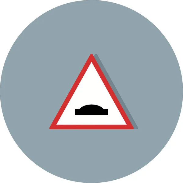 Ilustración Hump bridge Road Sign Icono — Foto de Stock