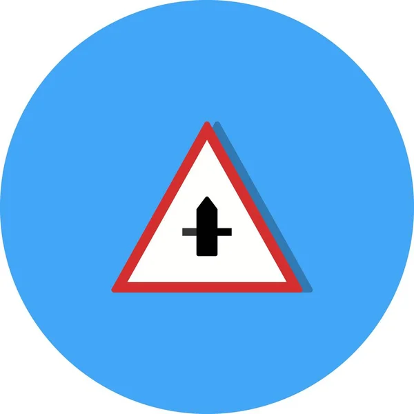 Ilustração Menor Cross Road Sign Icon — Fotografia de Stock