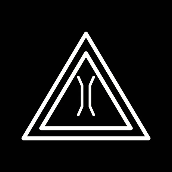 Abbildung schmale Brücke Verkehrszeichen Symbol — Stockfoto