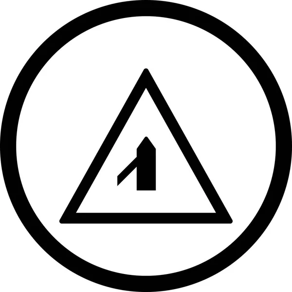 Abbildung kleine Kreuzung von links Verkehrszeichensymbol — Stockfoto