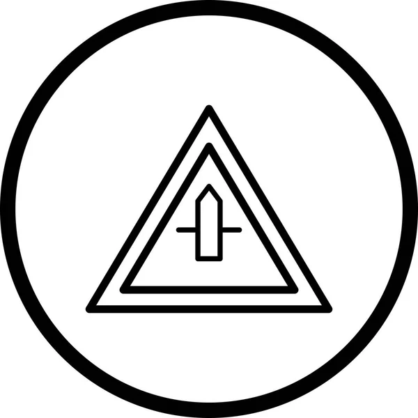 Abbildung kleines Querverkehrszeichen-Symbol — Stockfoto