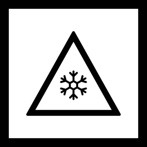 Gefahr von Eisglätte Verkehrszeichensymbol — Stockfoto
