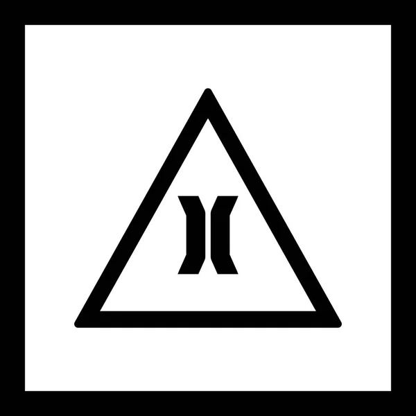Abbildung schmale Brücke Verkehrszeichen Symbol — Stockfoto