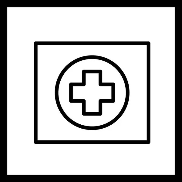 Illustrazione Hospiatal Road Sign Icon — Foto Stock