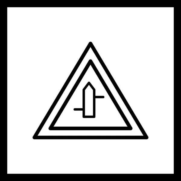 Illustratie kleine kruiswegen van rechts naar links weg teken ICO — Stockfoto