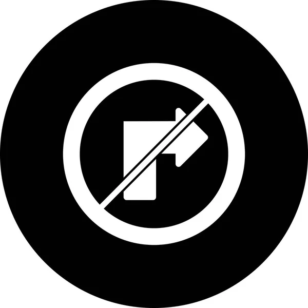 Иллюстрация No right turn Icon — стоковое фото