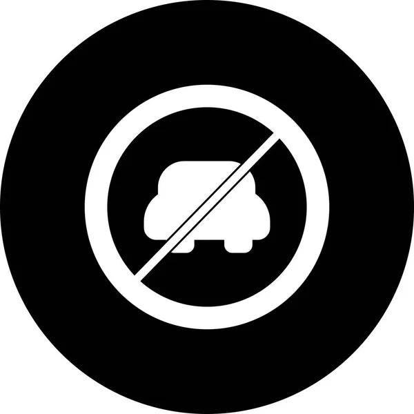 Иллюстрация Нет входа для автомобиля икона — стоковое фото