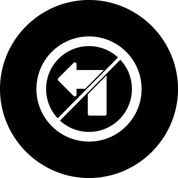 Illustration No left turn Icon — Stock Photo, Image