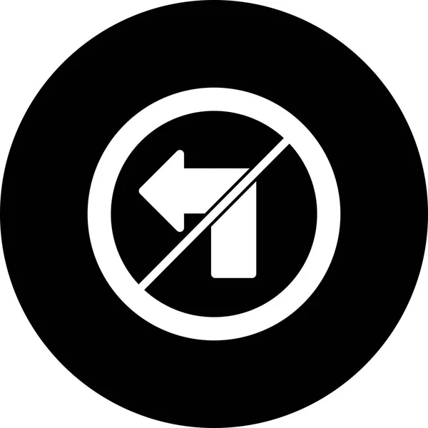 Иллюстрация No left turn Icon — стоковое фото