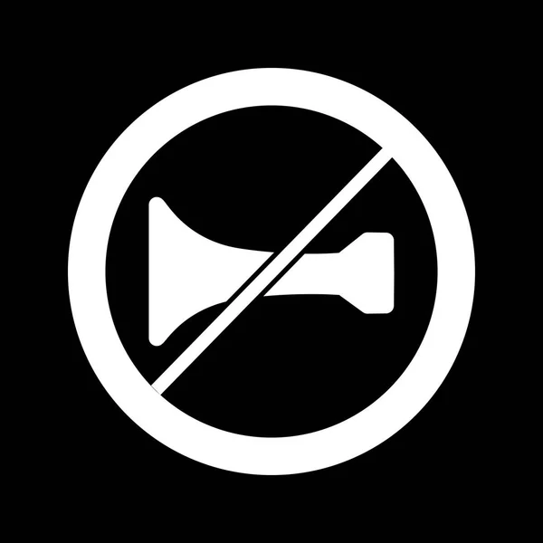 插图 声音警告设备禁止图标 — 图库照片