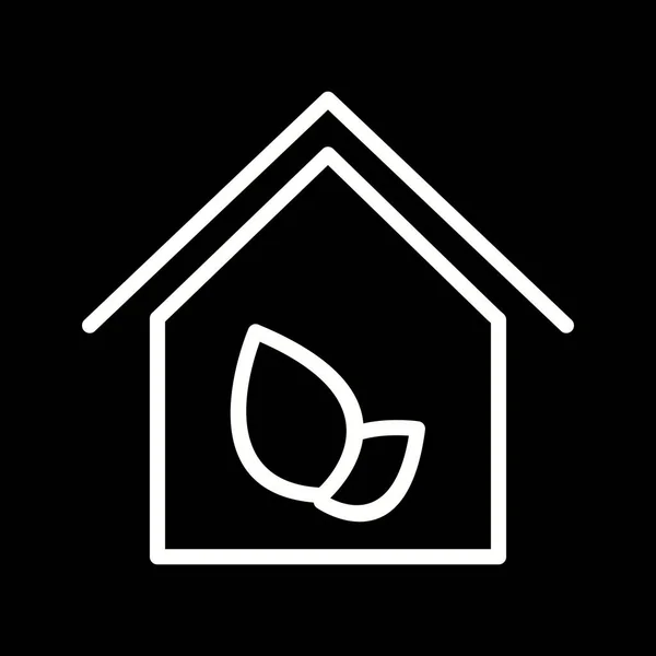 Illusztráció Eco House Icon — Stock Fotó