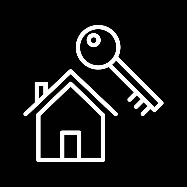 Ícone chave da casa da ilustração — Fotografia de Stock
