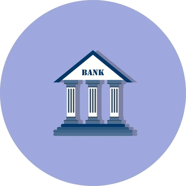 Ikon för illustration av bank — Stockfoto