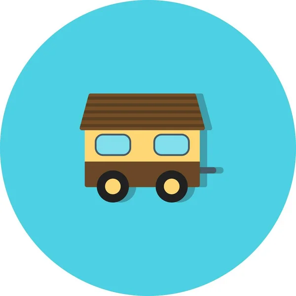 Illustration mobil hus ikon — Stockfoto