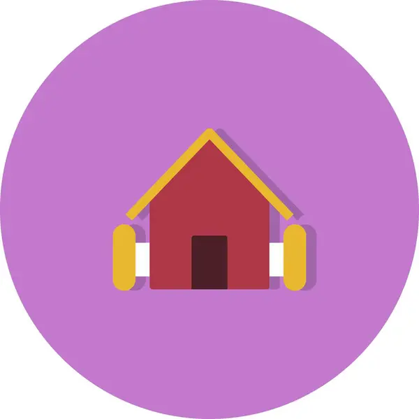Ikon Rumah Peternakan Ilustrasi — Stok Foto