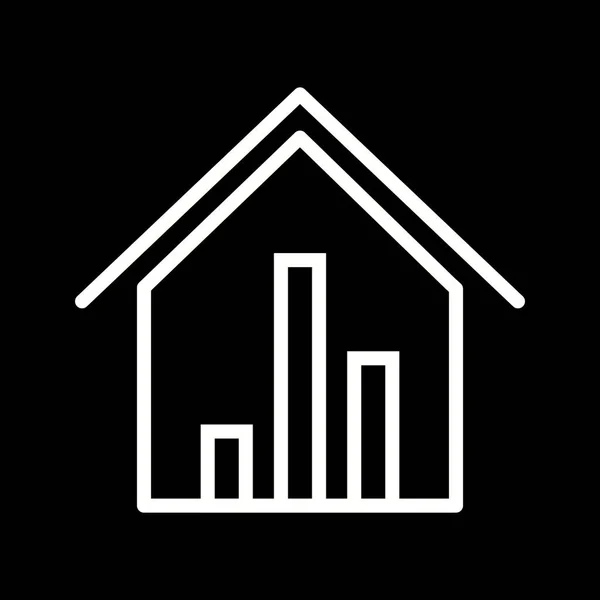 Illustration Real Estate Stats Icon — Stock Photo, Image