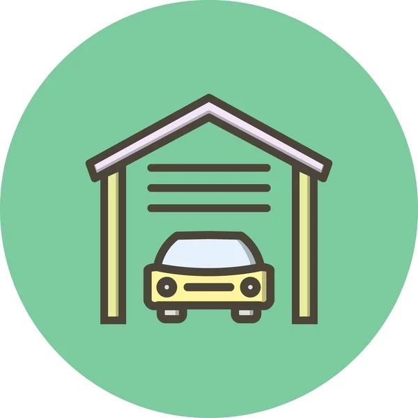 Ikona garażu ilustracji — Zdjęcie stockowe