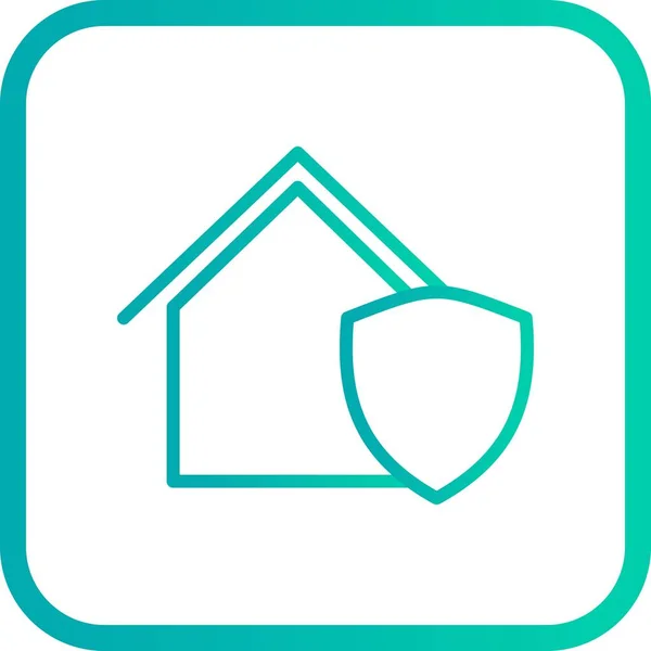 Abbildung geschützte Haus-Ikone — Stockfoto