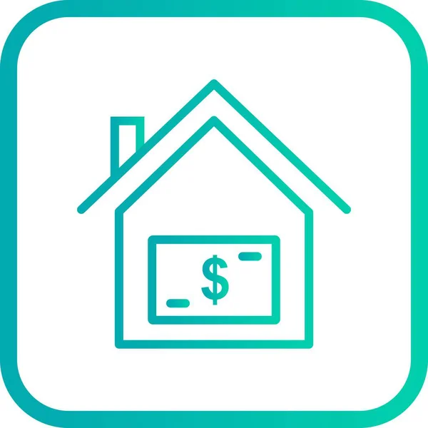 Illustration House Price Icon — Fotografie, imagine de stoc