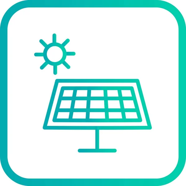 Ilustração Ícone de energia solar — Fotografia de Stock