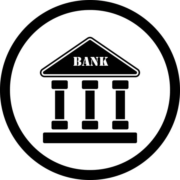 Illustrazione Icona Banca — Foto Stock